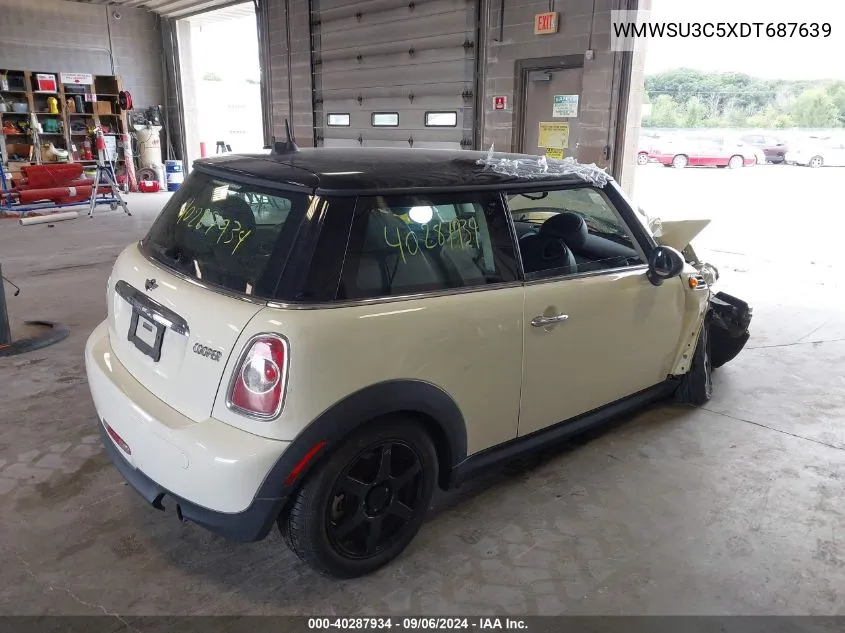 2013 Mini Hardtop Cooper VIN: WMWSU3C5XDT687639 Lot: 40287934