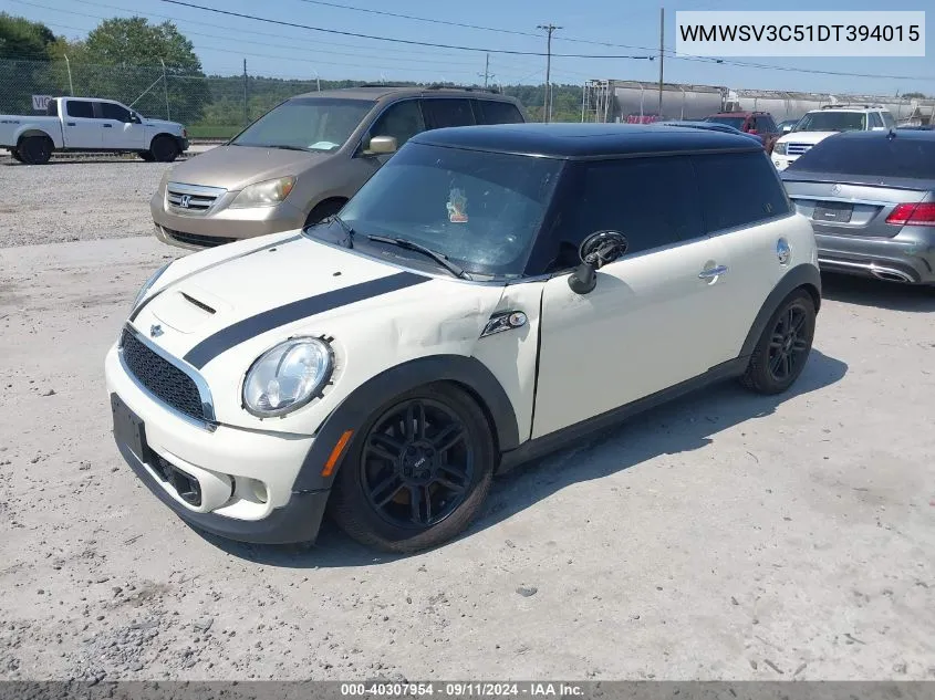 2013 Mini Hardtop Cooper S VIN: WMWSV3C51DT394015 Lot: 40307954