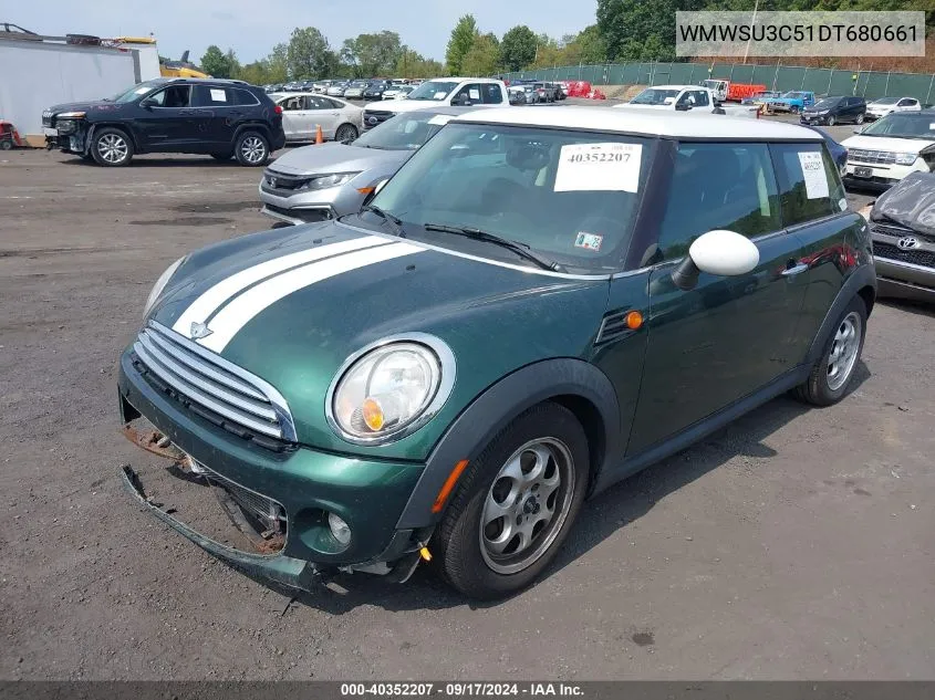 2013 Mini Hardtop Cooper VIN: WMWSU3C51DT680661 Lot: 40352207