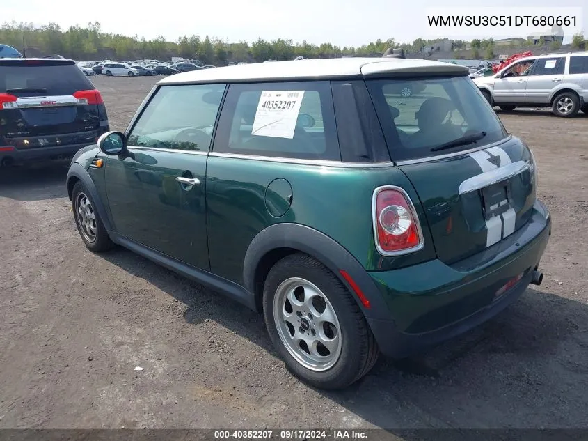 2013 Mini Hardtop Cooper VIN: WMWSU3C51DT680661 Lot: 40352207