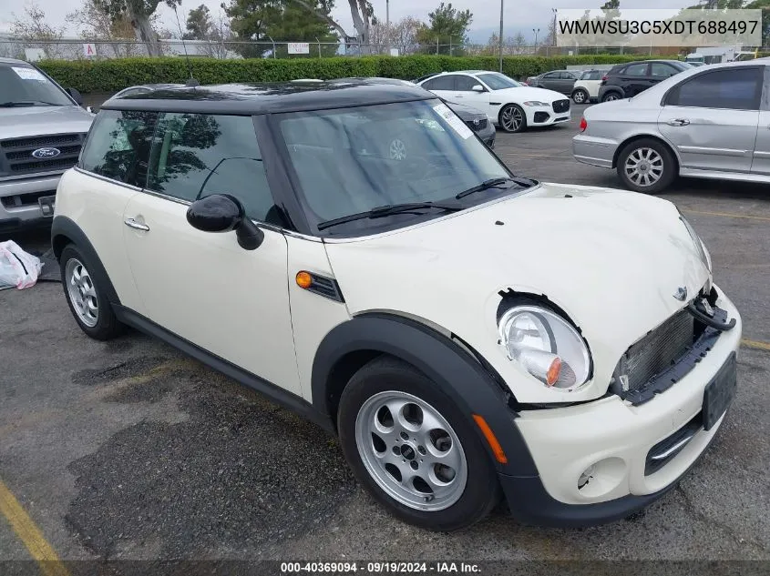 2013 Mini Hardtop Cooper VIN: WMWSU3C5XDT688497 Lot: 40369094