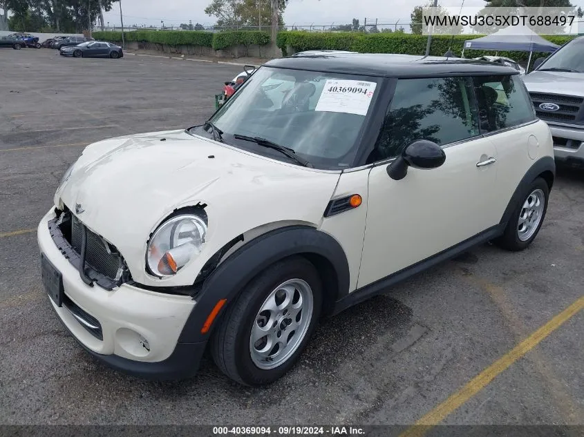 2013 Mini Hardtop Cooper VIN: WMWSU3C5XDT688497 Lot: 40369094