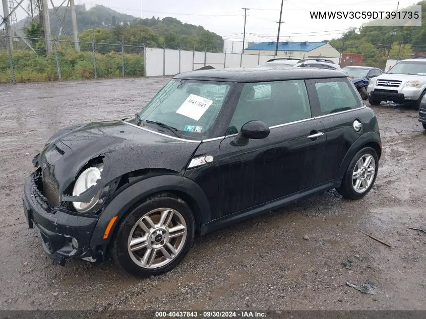 2013 Mini Hardtop Cooper S VIN: WMWSV3C59DT391735 Lot: 40437843