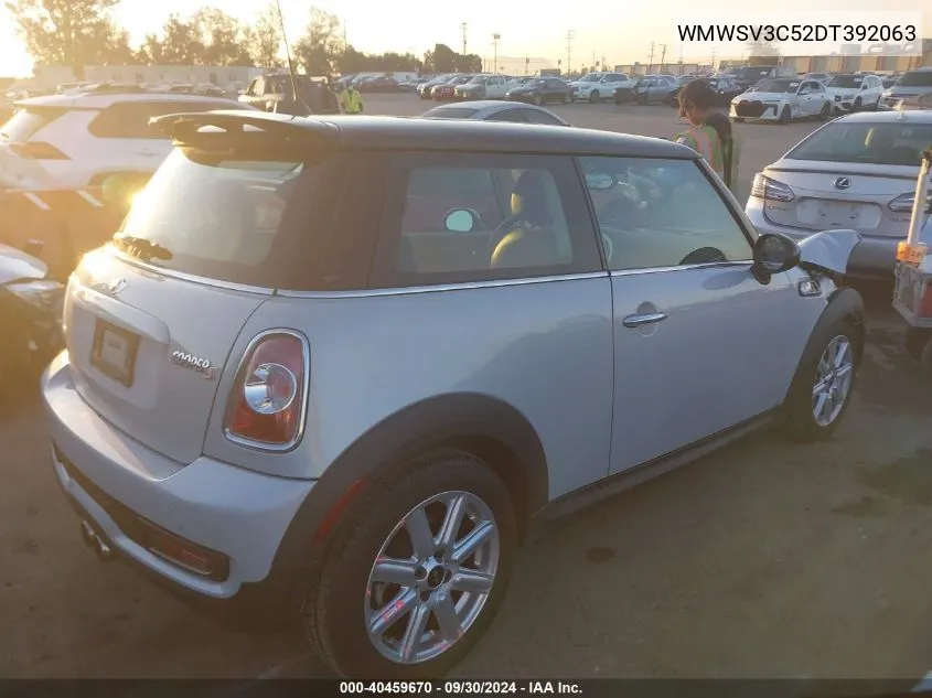 WMWSV3C52DT392063 2013 Mini Hardtop Cooper S