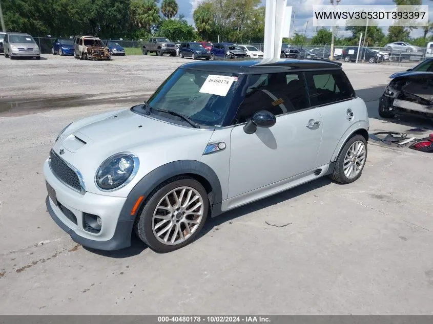 2013 Mini Hardtop Cooper S VIN: WMWSV3C53DT393397 Lot: 40480178