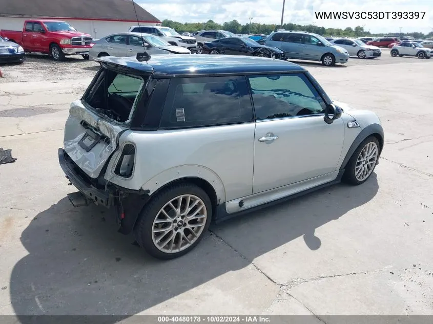 2013 Mini Hardtop Cooper S VIN: WMWSV3C53DT393397 Lot: 40480178