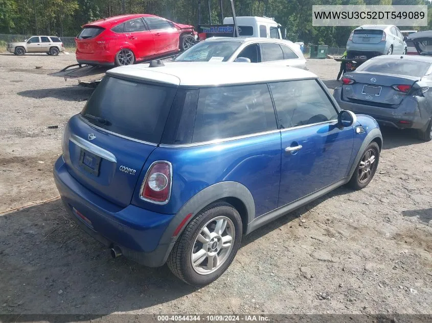 2013 Mini Hardtop Cooper VIN: WMWSU3C52DT549089 Lot: 40544344