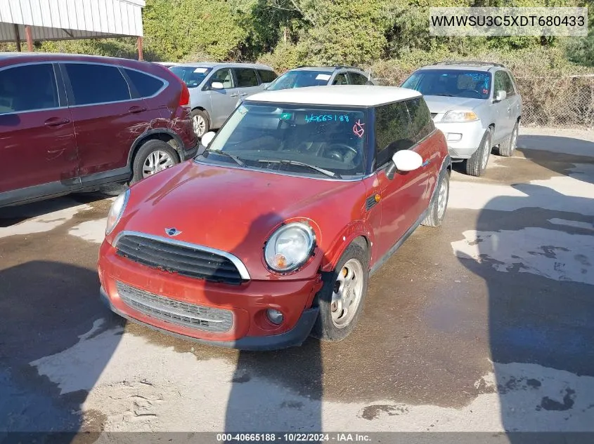 2013 Mini Hardtop Cooper VIN: WMWSU3C5XDT680433 Lot: 40665188