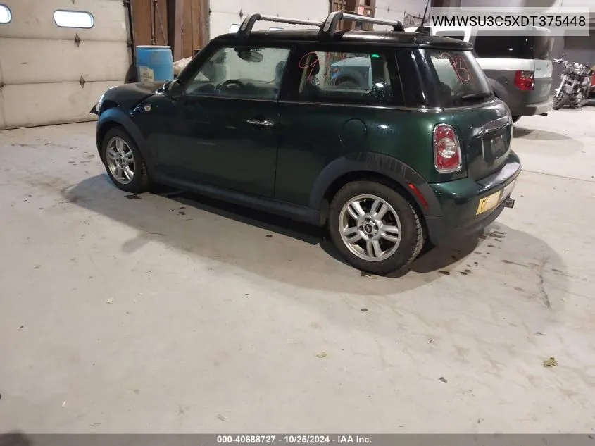 2013 Mini Hardtop Cooper VIN: WMWSU3C5XDT375448 Lot: 40688727