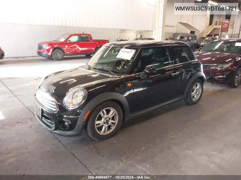 2013 Mini Hardtop Cooper VIN: WMWSU3C59DT681721 Lot: 40694877