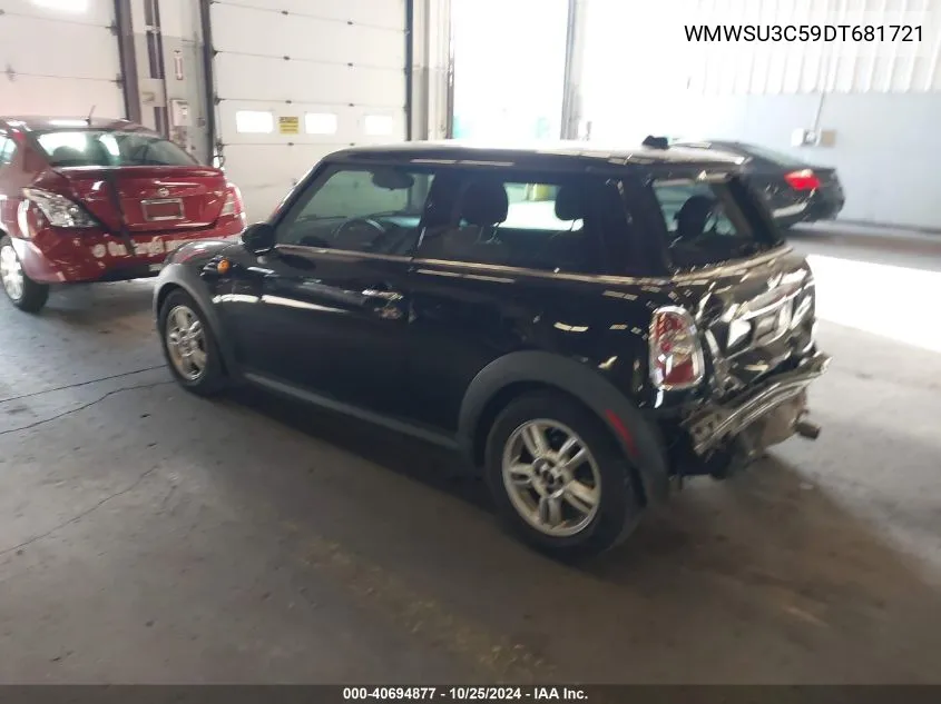 2013 Mini Hardtop Cooper VIN: WMWSU3C59DT681721 Lot: 40694877