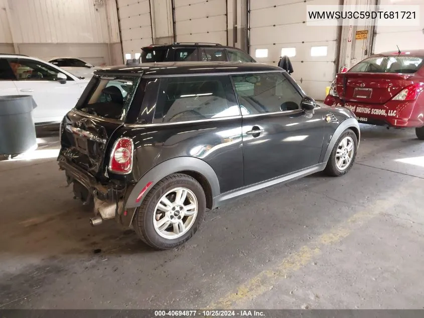 2013 Mini Hardtop Cooper VIN: WMWSU3C59DT681721 Lot: 40694877