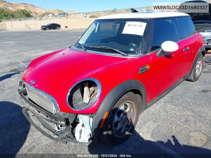 2013 Mini Hardtop Cooper VIN: WMWSU3C53DT680337 Lot: 40750330