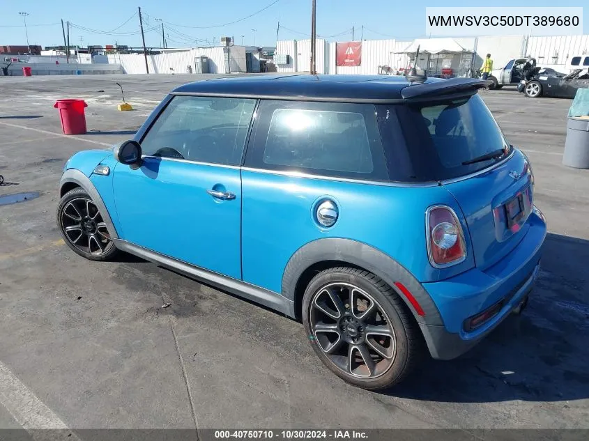 2013 Mini Hardtop Cooper S VIN: WMWSV3C50DT389680 Lot: 40750710