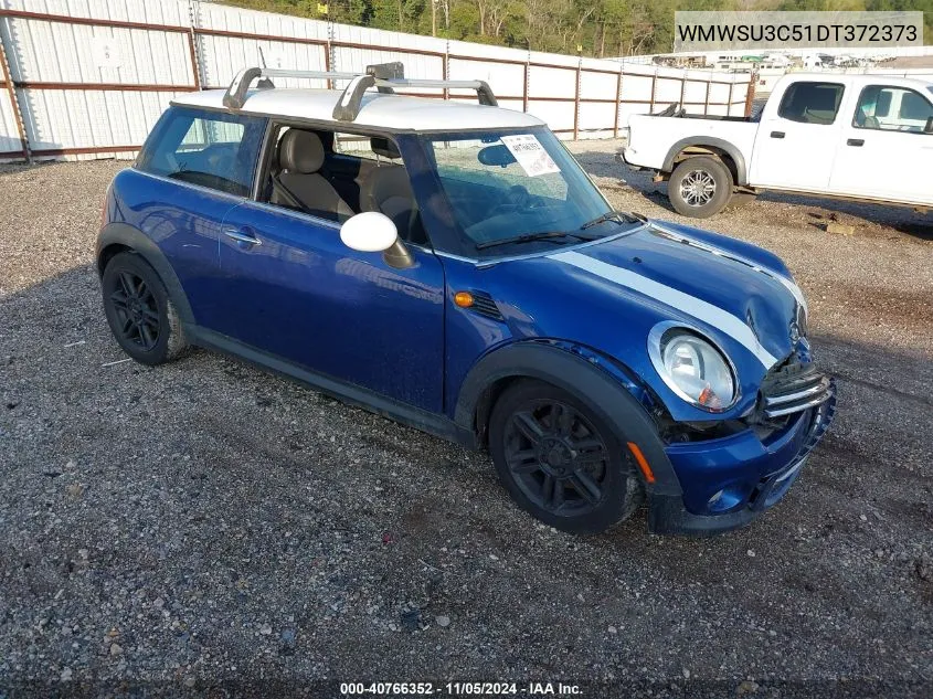 2013 Mini Hardtop Cooper VIN: WMWSU3C51DT372373 Lot: 40766352