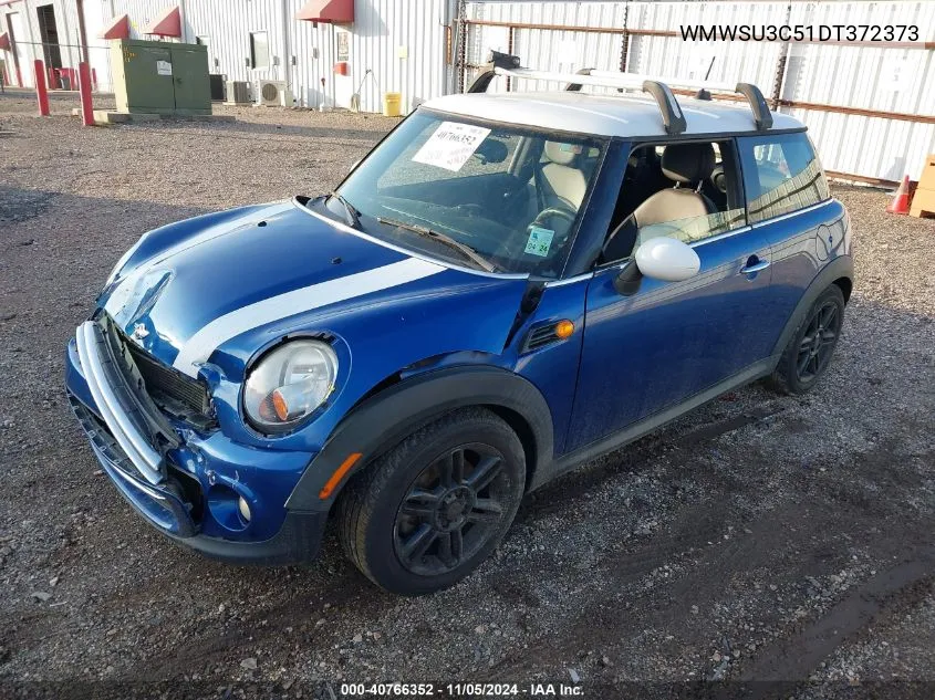 2013 Mini Hardtop Cooper VIN: WMWSU3C51DT372373 Lot: 40766352