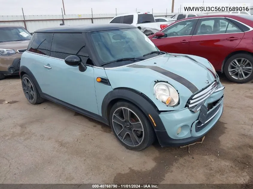 2013 Mini Hardtop Cooper VIN: WMWSU3C56DT689016 Lot: 40768790