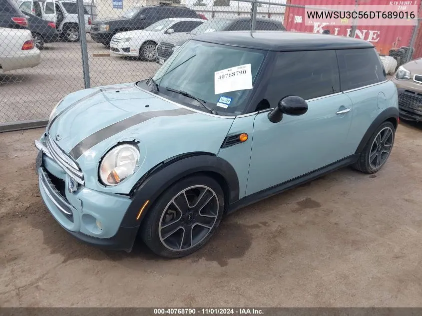 2013 Mini Hardtop Cooper VIN: WMWSU3C56DT689016 Lot: 40768790