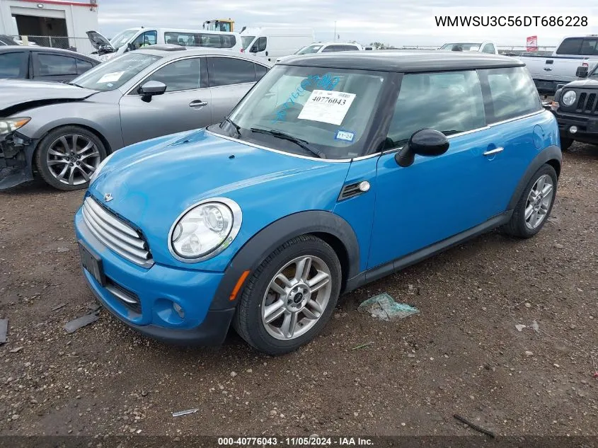 2013 Mini Hardtop Cooper VIN: WMWSU3C56DT686228 Lot: 40776043