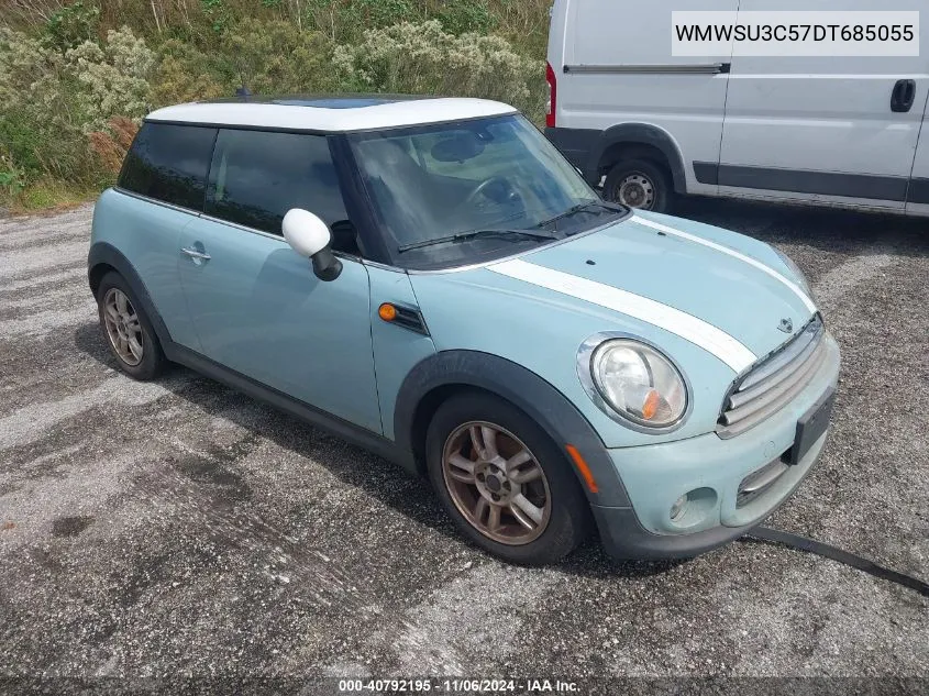 2013 Mini Hardtop Cooper VIN: WMWSU3C57DT685055 Lot: 40792195