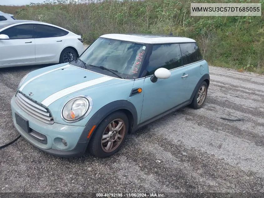 2013 Mini Hardtop Cooper VIN: WMWSU3C57DT685055 Lot: 40792195