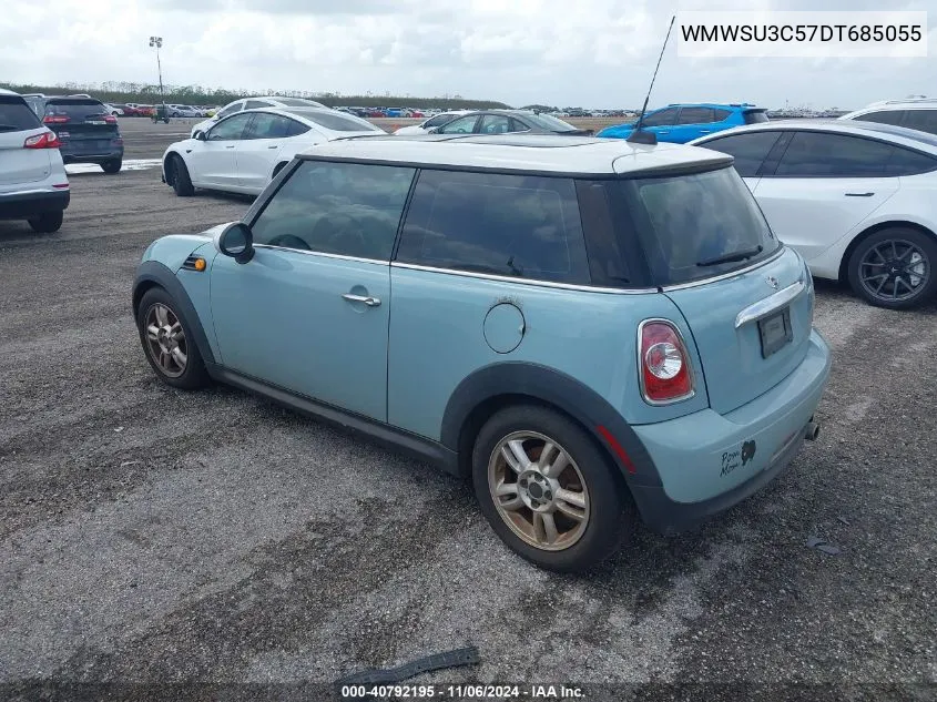 2013 Mini Hardtop Cooper VIN: WMWSU3C57DT685055 Lot: 40792195