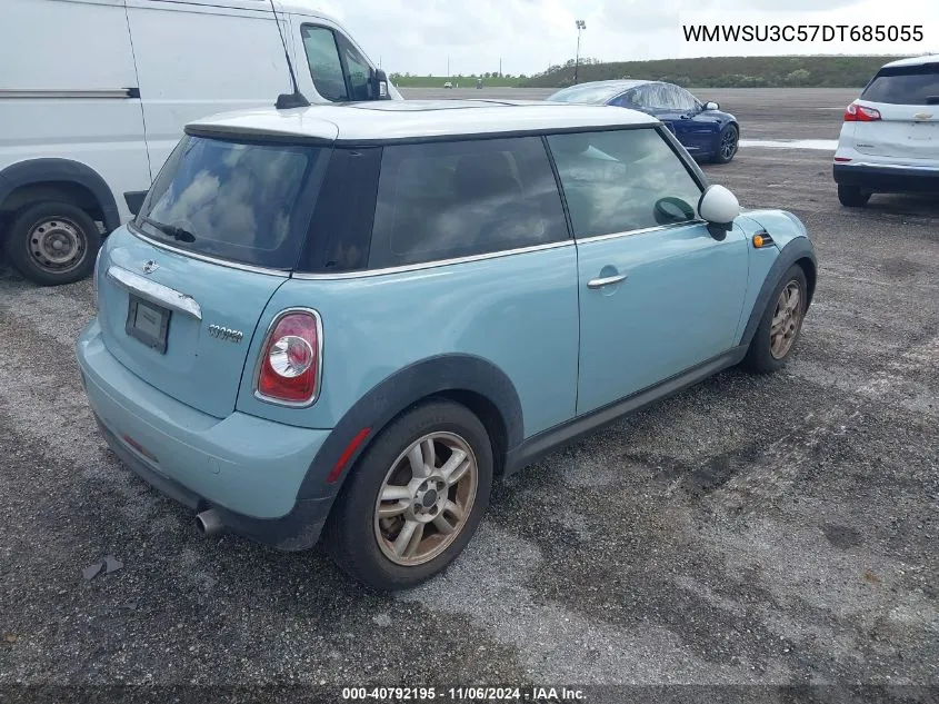 2013 Mini Hardtop Cooper VIN: WMWSU3C57DT685055 Lot: 40792195