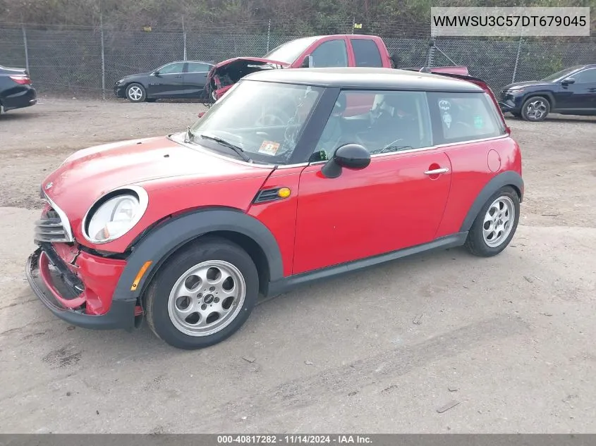 2013 Mini Hardtop Cooper VIN: WMWSU3C57DT679045 Lot: 40817282