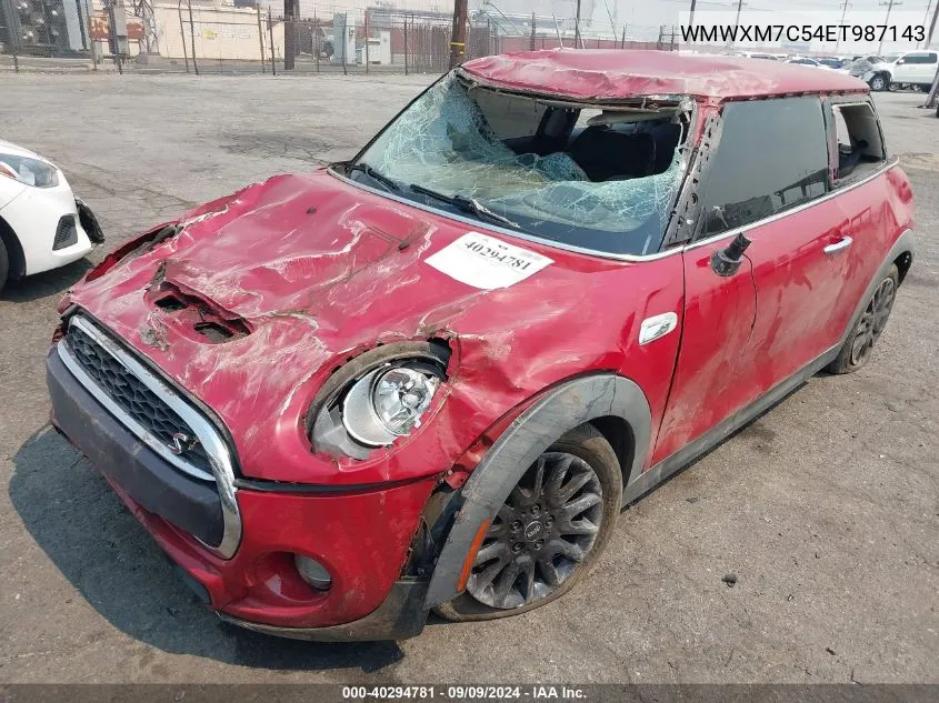 2014 Mini Hardtop Cooper S VIN: WMWXM7C54ET987143 Lot: 40294781