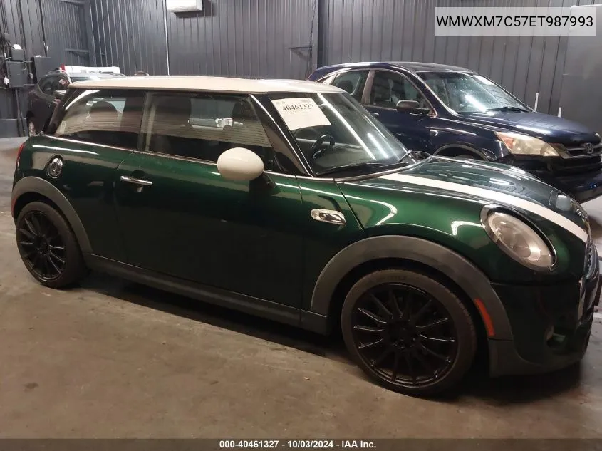 2014 Mini Hardtop Cooper S VIN: WMWXM7C57ET987993 Lot: 40461327