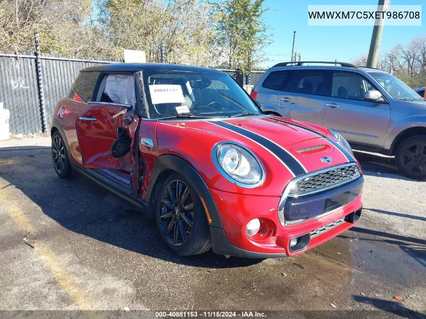 2014 Mini Hardtop Cooper S VIN: WMWXM7C5XET986708 Lot: 40881153