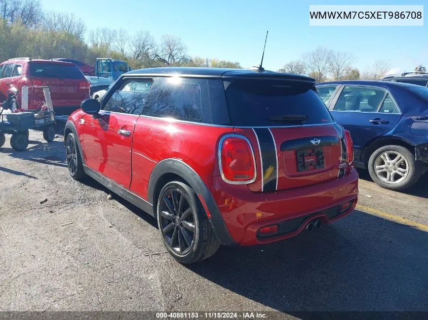 2014 Mini Hardtop Cooper S VIN: WMWXM7C5XET986708 Lot: 40881153