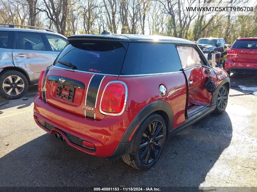 2014 Mini Hardtop Cooper S VIN: WMWXM7C5XET986708 Lot: 40881153