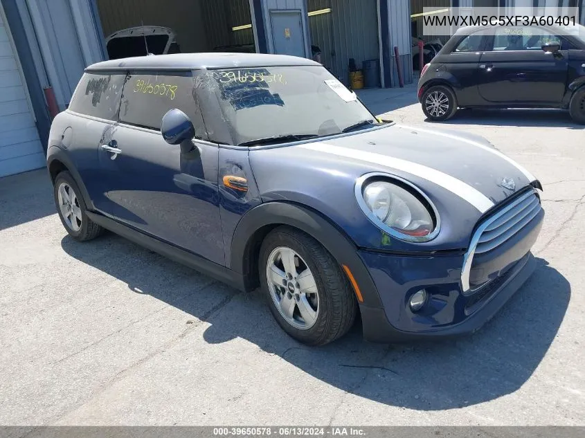 2015 Mini Hardtop Cooper VIN: WMWXM5C5XF3A60401 Lot: 39650578