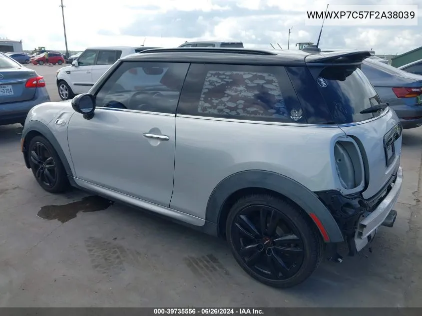 2015 Mini Hardtop Cooper S VIN: WMWXP7C57F2A38039 Lot: 39735556