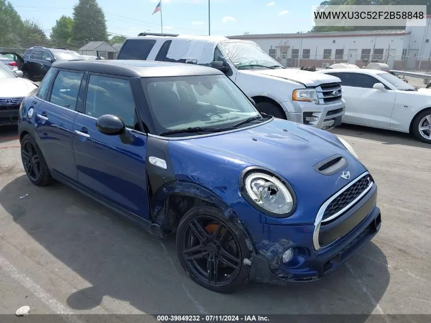 2015 Mini Hardtop Cooper S VIN: WMWXU3C52F2B58848 Lot: 39849232