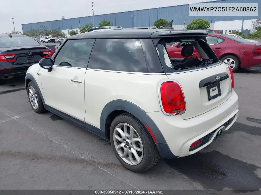 2015 Mini Hardtop Cooper S VIN: WMWXP7C51F2A60862 Lot: 39858912