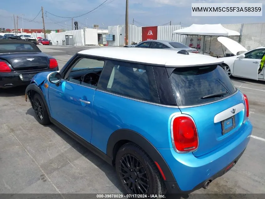 2015 Mini Hardtop Cooper VIN: WMWXM5C55F3A58359 Lot: 39878029