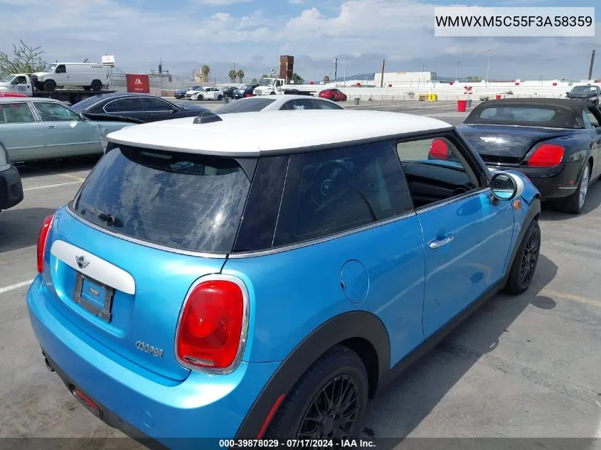 2015 Mini Hardtop Cooper VIN: WMWXM5C55F3A58359 Lot: 39878029