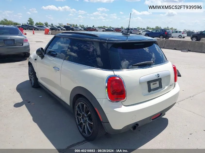 2015 Mini Hardtop Cooper VIN: WMWXM5C52FT939596 Lot: 40218883