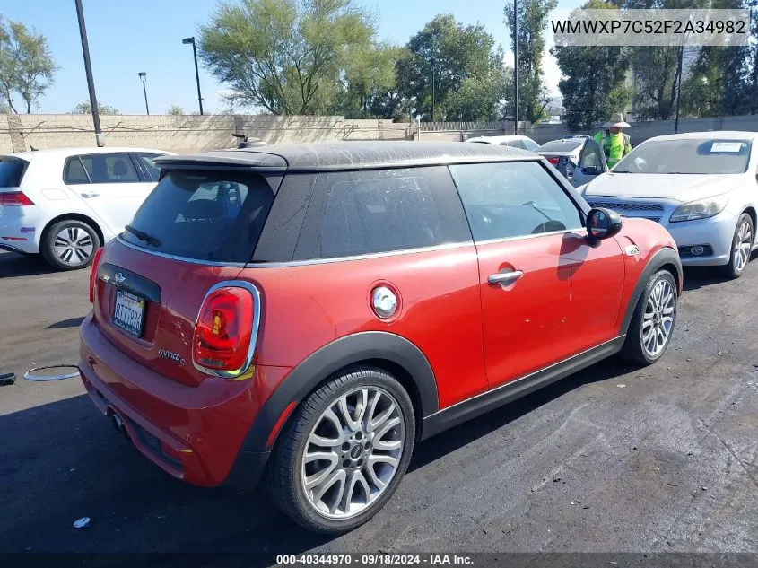 2015 Mini Hardtop Cooper S VIN: WMWXP7C52F2A34982 Lot: 40344970