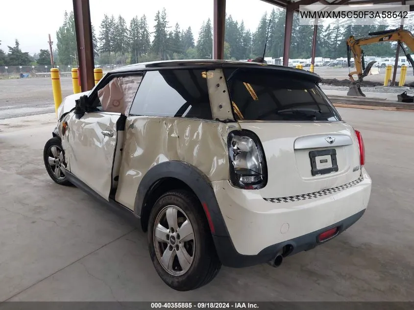 2015 Mini Hardtop Cooper VIN: WMWXM5C50F3A58642 Lot: 40355885