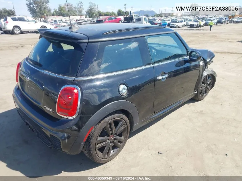 2015 Mini Hardtop Cooper S VIN: WMWXP7C53F2A38006 Lot: 40359349