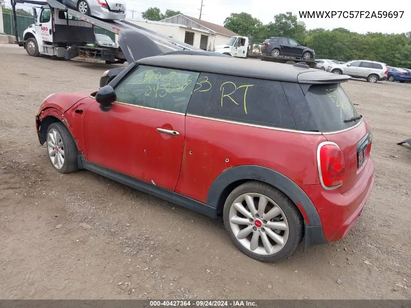 2015 Mini Hardtop Cooper S VIN: WMWXP7C57F2A59697 Lot: 40427364