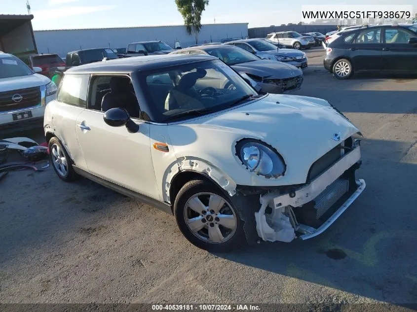 2015 Mini Hardtop Cooper VIN: WMWXM5C51FT938679 Lot: 40539181