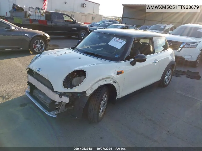 2015 Mini Hardtop Cooper VIN: WMWXM5C51FT938679 Lot: 40539181