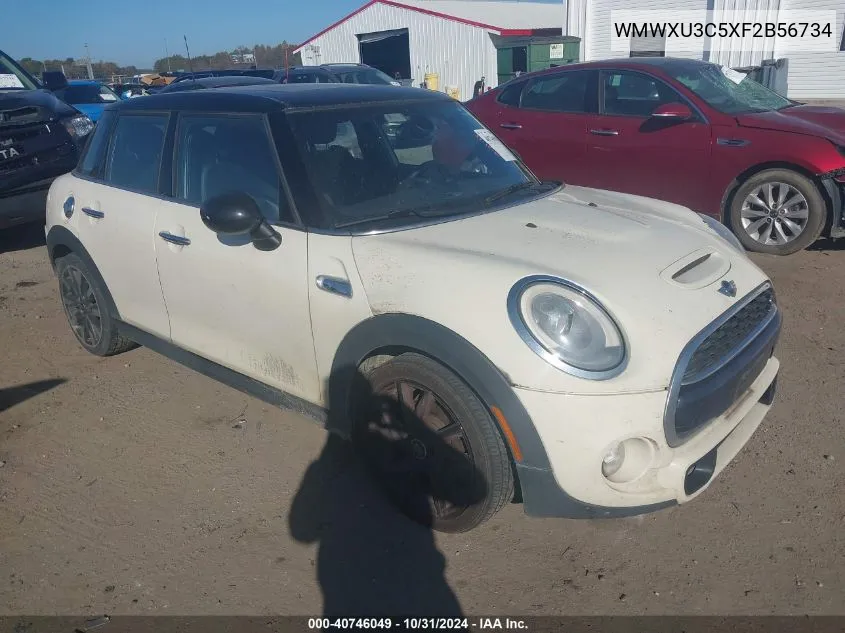 2015 Mini Hardtop Cooper S VIN: WMWXU3C5XF2B56734 Lot: 40746049