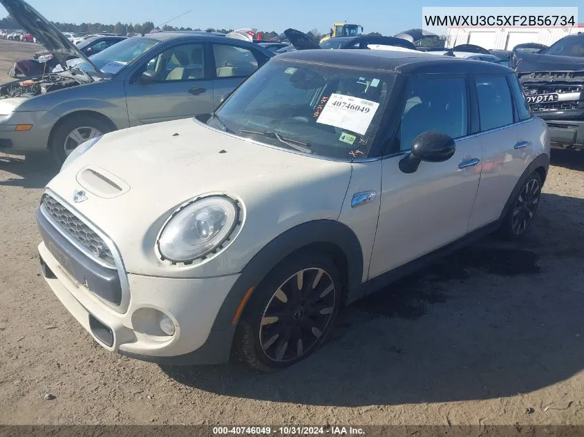 2015 Mini Hardtop Cooper S VIN: WMWXU3C5XF2B56734 Lot: 40746049