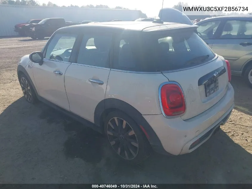 2015 Mini Hardtop Cooper S VIN: WMWXU3C5XF2B56734 Lot: 40746049