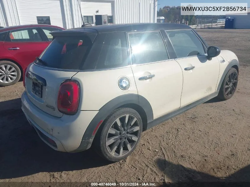 2015 Mini Hardtop Cooper S VIN: WMWXU3C5XF2B56734 Lot: 40746049